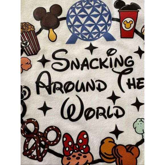 Bella + Canvas Epcot Disney World snacking around the world girls 100% cotton Et - Picture 2 of 6